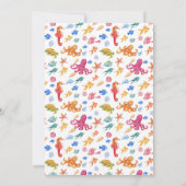 Kleine Meerjungfrau zum Geburtstag von Kindern Einladung (Rückseite)