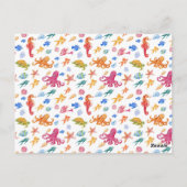 Kleine Meerjungfrau zum Geburtstag von Kindern Postkarte (Rückseite)