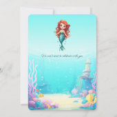 Kleine Meerjungfrauen unter dem Meer Einladung (Rückseite)