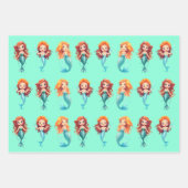 Kleine Meerjungfrauen unter dem Meer Geschenkpapier Set (Vorderseite 3)