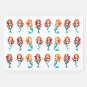 Kleine Meerjungfrauen unter dem Meer Geschenkpapier Set (Vorderseite 2)