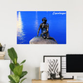 Kleine Meerjungstatue, Kopenhagen, Dänemark Poster (Heimbüro)