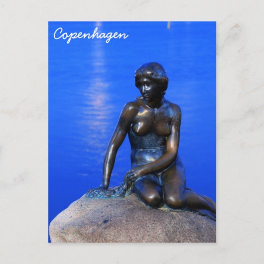 Kleine Meerjungstatue, Kopenhagen, Dänemark Postkarte (Vorderseite)