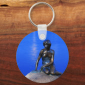 Kleine Meerjungstatue, Kopenhagen, Dänemark Schlüsselanhänger (Vorderseite)