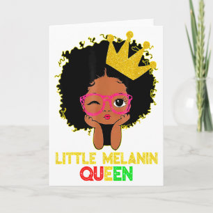 Kleine Melanin-Königin Niedliche Kinder Mädchen Sc Karte