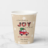 Kleine Menge Freude | Weihnachtsdusche Pappbecher (Rückseite)