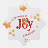 Kleine Menge Joy Bear Ornament Karte (Vorderseite)