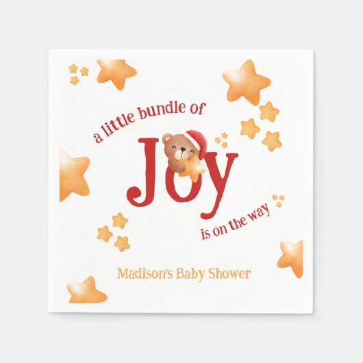 Kleine Menge Joy Bear Serviette (Vorderseite)