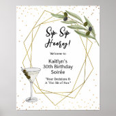 Kleine Menge Spaß Martini Soiree Willkommensschild Poster (Vorne)