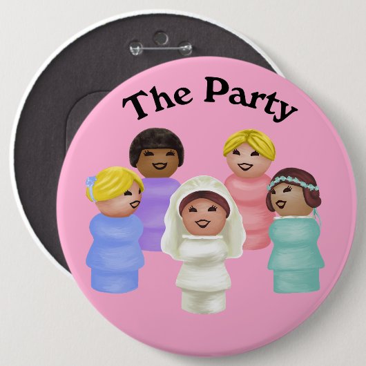Kleine Menschen - Ehefrau des Party Button (Vorne & Hinten)