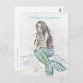 Kleine Mermaid Art Gruß Custom Note Postkarten (Vorne/Hinten)