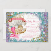 Kleine Mermaid Baby Dusche Einladungen (Rückseite)