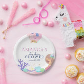 Kleine Mermaid Baby Duschpapierplatte Pappteller (Party)