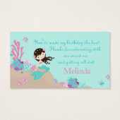 Kleine Mermaid-Geschenkmarke M Brünett (Rückseite)