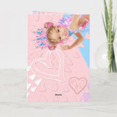 Kleine Mermaid-Grußkarte Karte (Rückseite)