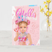 Kleine Mermaid-Grußkarte Karte (Gelbe Blume)