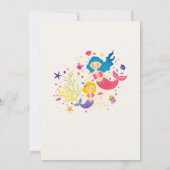 Kleine Mermaid Sea Breeze Baby Dusche Einladung (Rückseite)