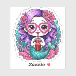 Kleine Mermaid-Sticker verzaubern Aufkleber