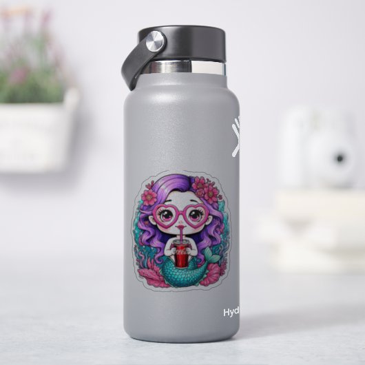 Kleine Mermaid-Sticker verzaubern Aufkleber (HydroFlask)