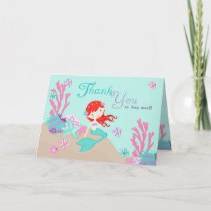Kleine Mermaid TY Card 2 Auburn Dankeskarte