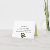 Kleine Miezekatze danken Ihnen Dankeskarte (Rückseite)