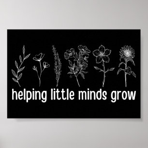 Kleine Minds wachsen helfen Poster