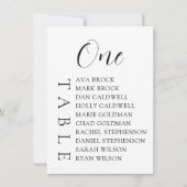 Kleine minimale Skriptsitzkarte Einladung (Rückseite)