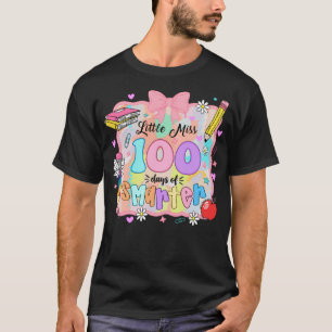 Kleine Miss 100 Tage schlauer Mädchen Kinder T-Shirt