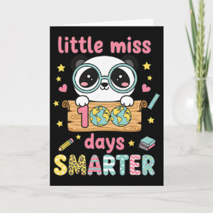 Kleine Miss 100 Tage schlauer Panda Kawaii Pastell Karte