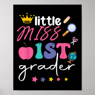 Kleine Miss 1. Grader erster Schultag G Poster