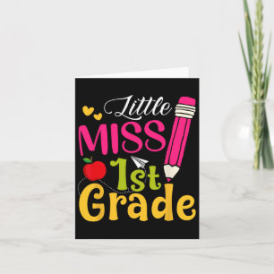 Kleine Miss 1. Klasse Niedlich CK to School Hello Karte