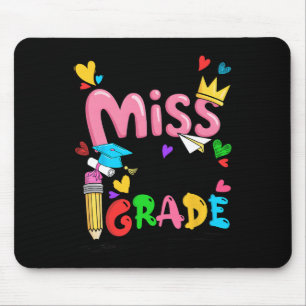 Kleine Miss 1. Klasse Süße Rückkehr zur Schule Mousepad
