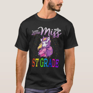 Kleine Miss 1th Schultag Unicorn T-Shirt