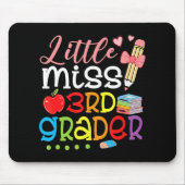 Kleine Miss 3. Klasse zurück zu Schulmädchen Dritt Mousepad (Vorne)