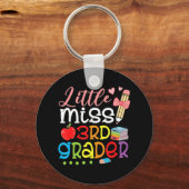 Kleine Miss 3. Klasse zurück zu Schulmädchen Dritt Schlüsselanhänger (Vorderseite)