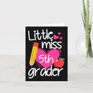 Kleine Miss 5. Klasse Erster Tag von Hallo Fünfte  Karte