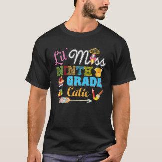 Kleine Miss 9. Süsse zurück zur Schule Ninth L T-Shirt