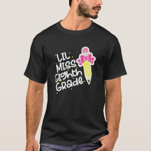 Kleine Miss Achtklässlerin 1. Schultag Mädchen 8.  T-Shirt