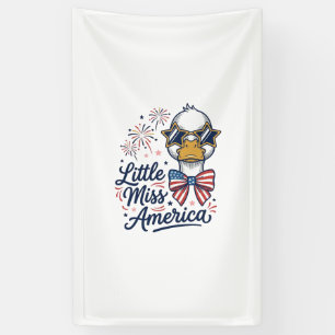 Kleine Miss America Patriotische Ente Vintage-Shir Banner