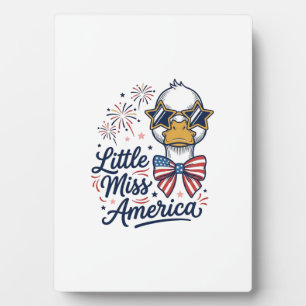 Kleine Miss America Patriotische Ente Vintage-Shir Fotoplatte