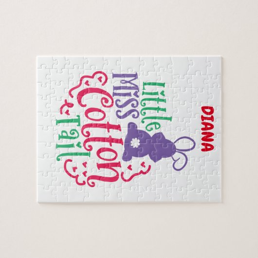 "KLEINE MISS BAUMWOLLE SCHWANZ" PUZZLE PERSONALISI (Horizontal)