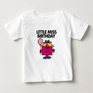 Kleine Miss Birthday mit rosa Ballon Baby T-shirt
