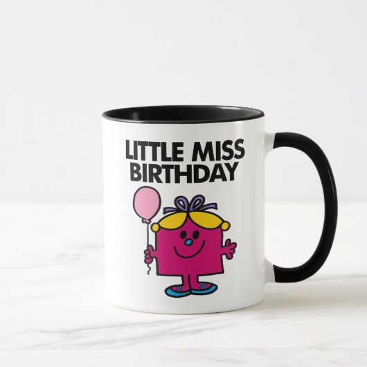 Kleine Miss Birthday mit rosa Ballon Tasse (Rechts)