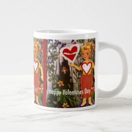 Kleine Miss Blondie Hiker Valentine Cup 2 Jumbo-Tasse
