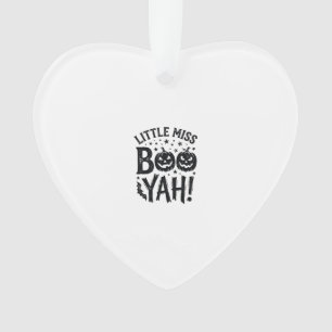 Kleine Miss Boo Yah Vintage Halloween-Shirt-Design Ornament