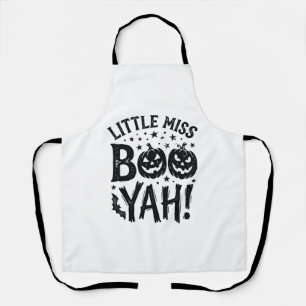 Kleine Miss Boo Yah Vintage Halloween-Shirt-Design Schürze