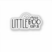 Kleine Miss Bootiful Retro Classic Aufkleber (Vorderseite)