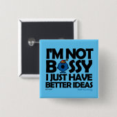 Kleine Miss Bossy hat bessere Ideen Button (Vorne & Hinten)