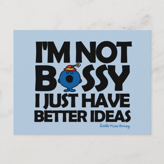Kleine Miss Bossy hat bessere Ideen Postkarte (Vorderseite)