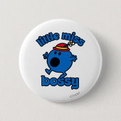 Kleine Miss Bossy unterwegs Button (Vorderseite)